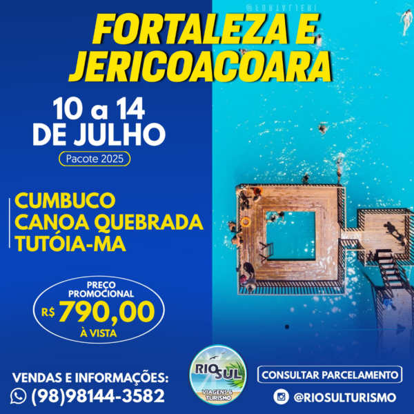 FORTALEZA E JERICOACORA  10 A 14 DE JULHO